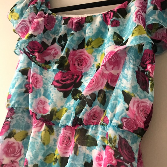 NWT Betsey Johnson off the shoulder floral maxi - Picture 10 of 14
